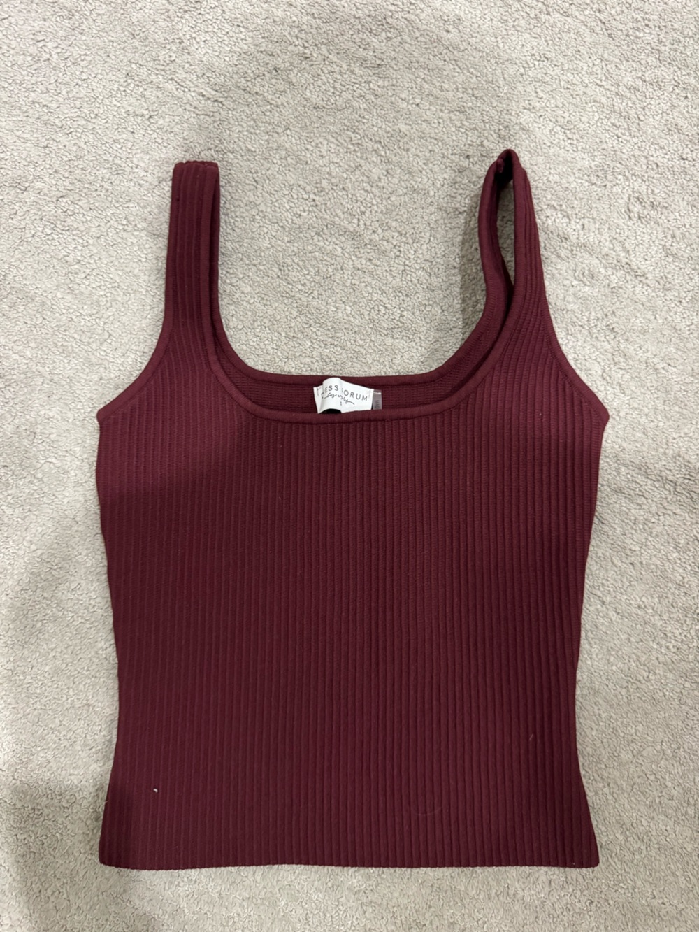 Dress Forum Wilfred Ribbed Square-Neck Tank - Wine